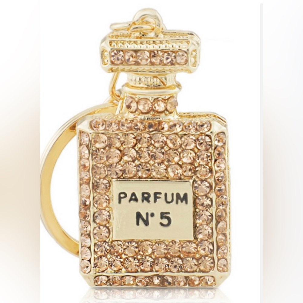 NEW gold with rose gold perfume keychain